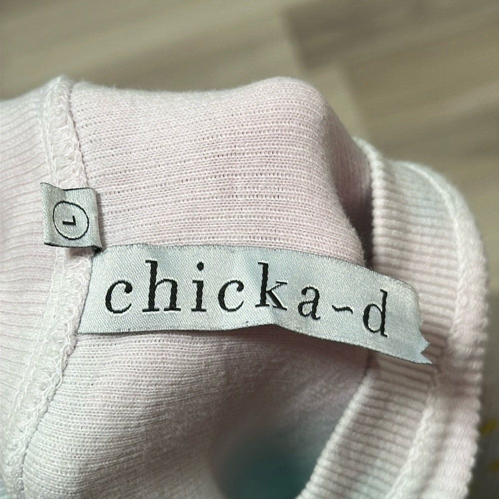 CHICKA D Women’s Tie Dye Smiley Face Sweater Size L - Picture 4 of 5